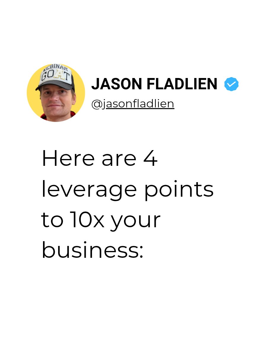 The 4 Leverage Points That Can 10x Your Business 🚀 thumbnail